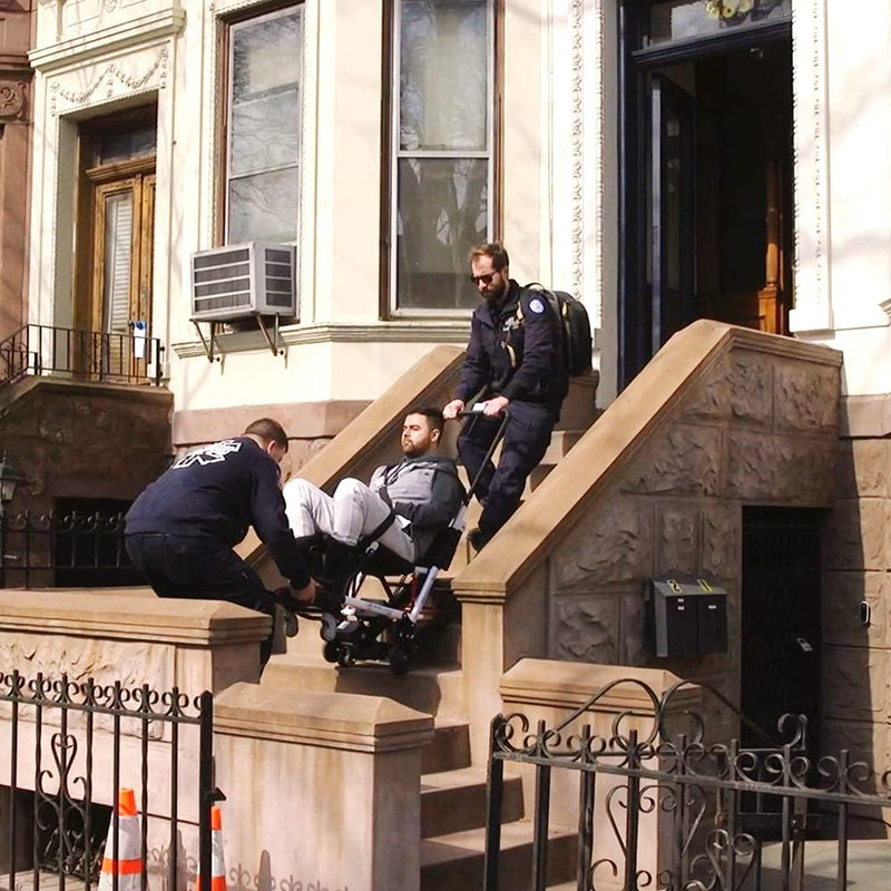 Stairlift wheels close-up