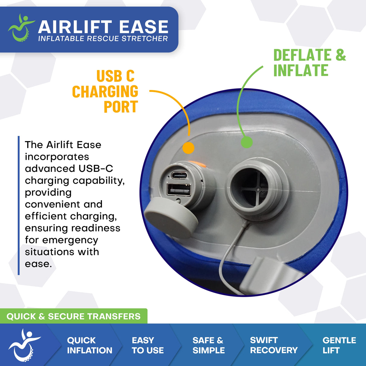 Airlift Ease Inflatable Evacuation Sled Stretcher