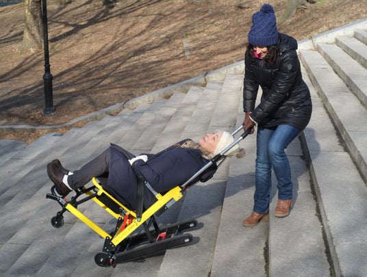 Stairlift in folded position