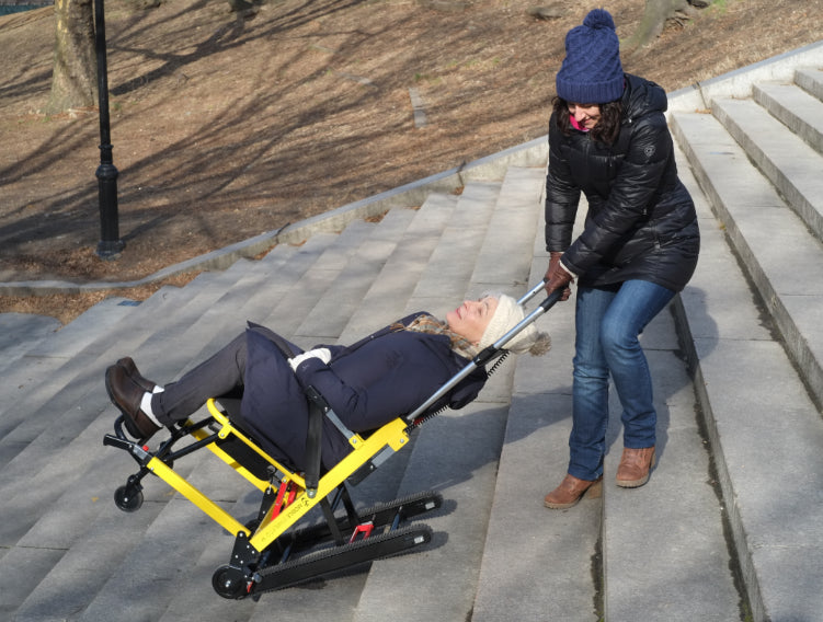 Stairlift in folded position