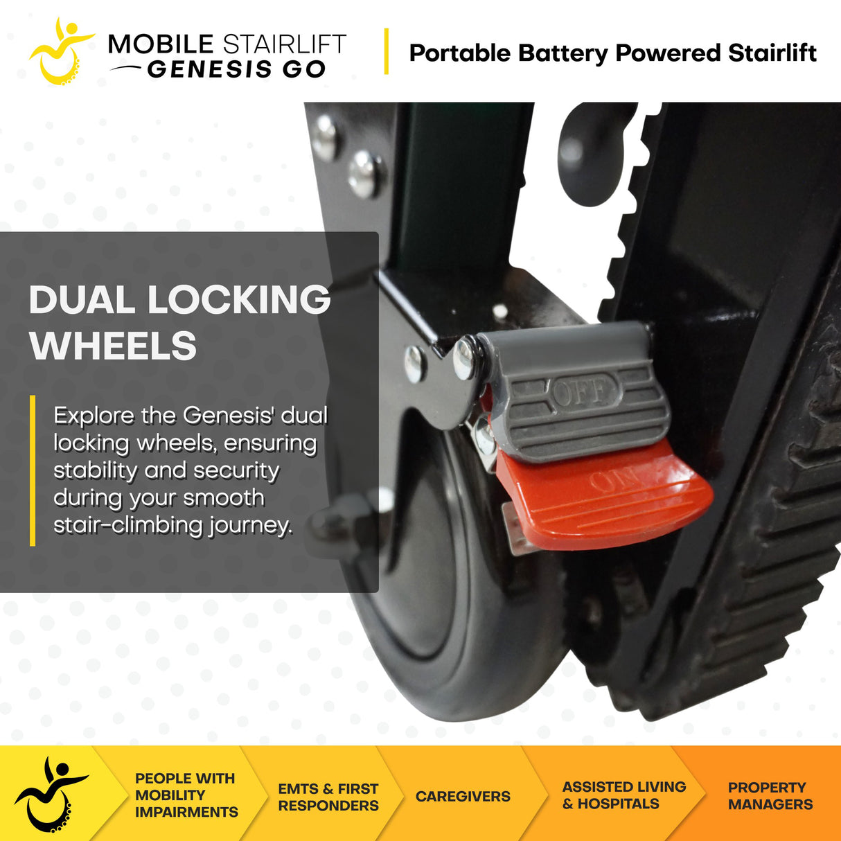 Genesis GO Mobile Stairlift - Battery Powered & Portable Stair Lift