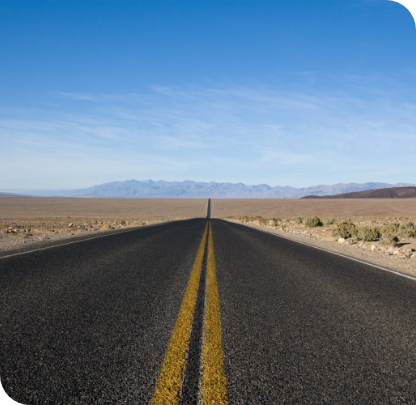 Wheelchair on desert road