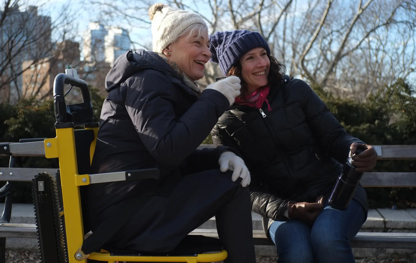 Mother and daughter with Genesis stairlift