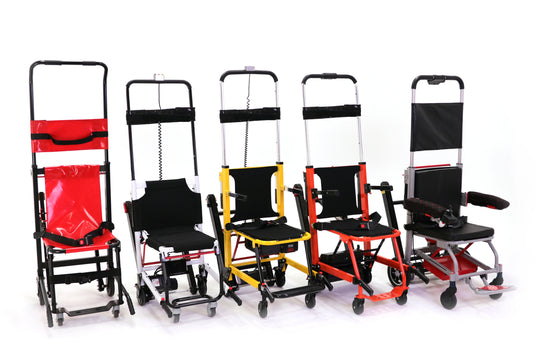 Stairlift product mockup in a residential setting