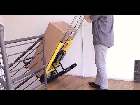 Dolly mobile stairlift in use.