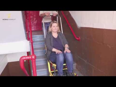 Genesis mobile stairlift in use.