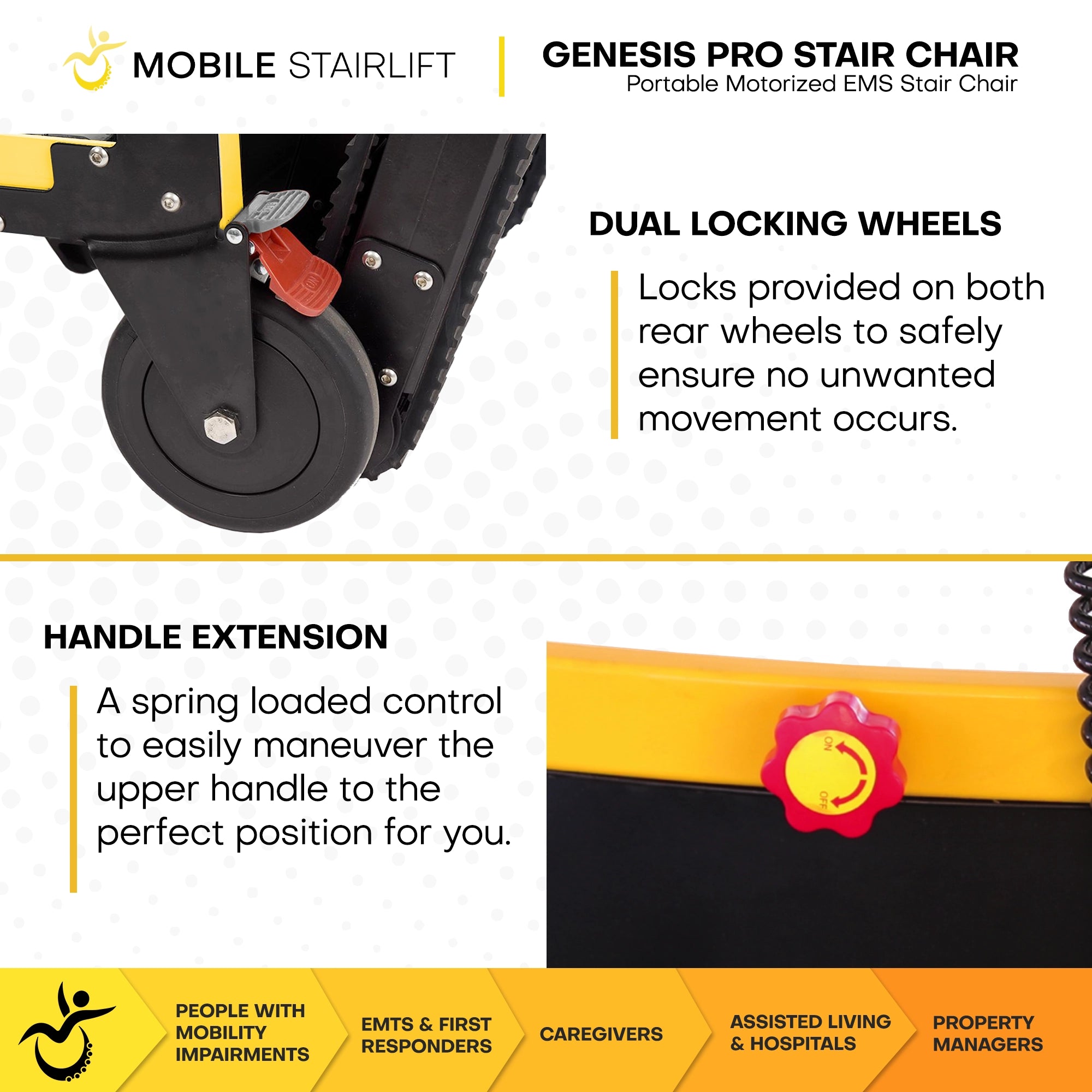 Genesis Pro Mobile Stairlift - Battery Powered & Portable Stair Lift