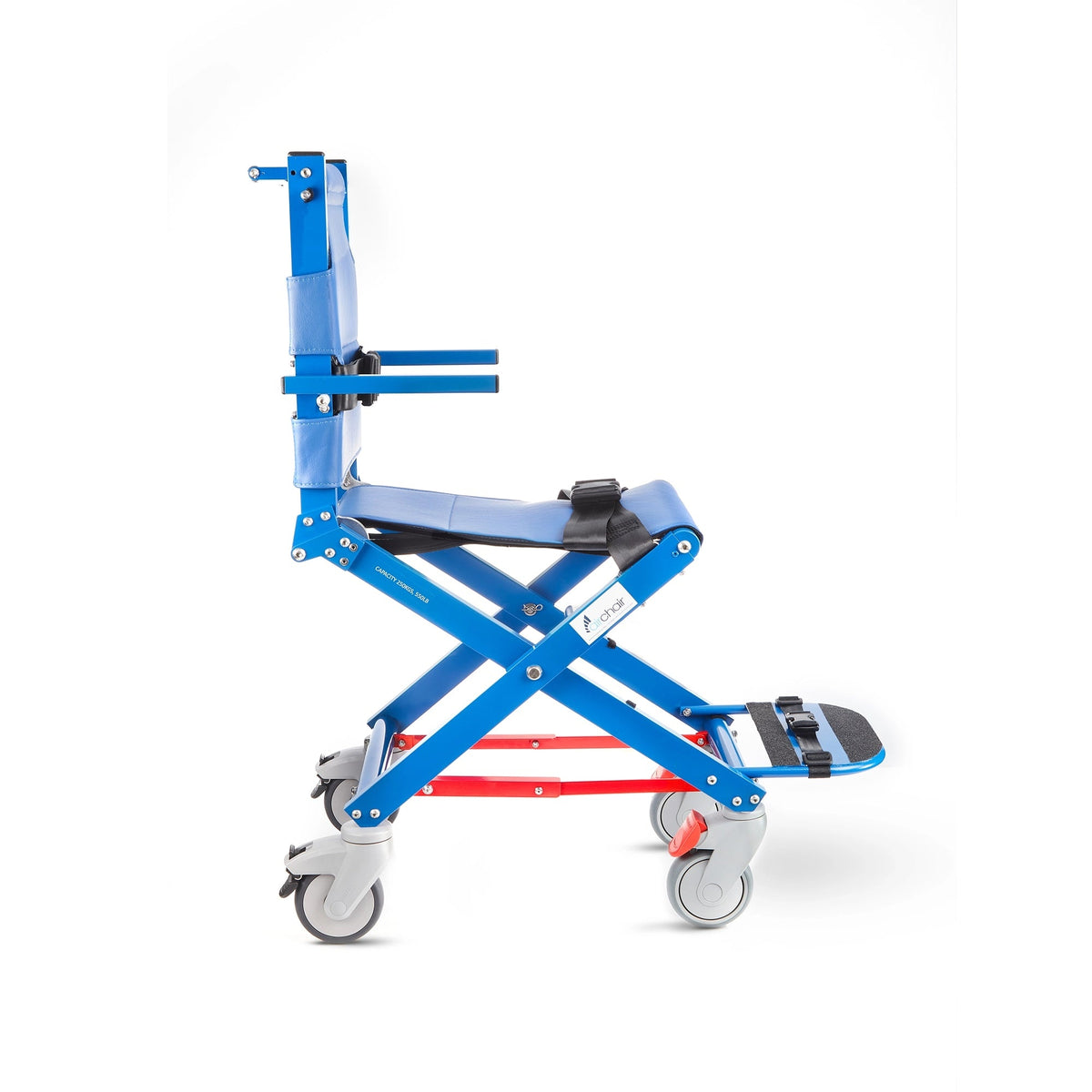 Airchair II aircraft wheelchair folded flat for overhead locker stowage