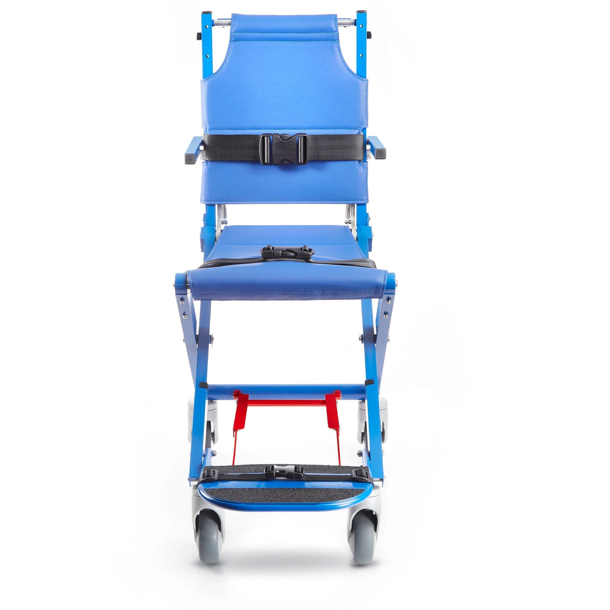 Three-setting directional rear castors on the Airchair II onboard aircraft wheelchair