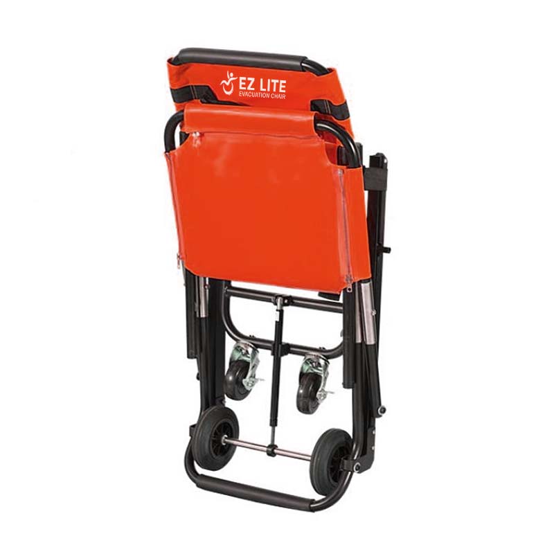 EZ LITE evacuation chair folded compact for portable transport between stairwells